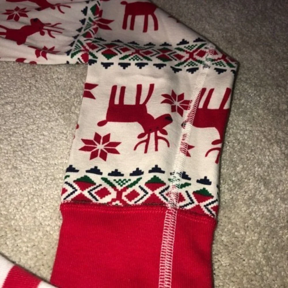 Hanna Andersson‎ Christmas Holiday Women’s XS Pajama Top Set Reindeer Striped